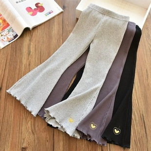 Girls' Autumn Flared Pants 2025 New Arrival Stylish Stylish Pants Children's Baby Slim-fit Trendy Trendy Trousers