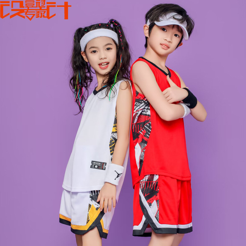 American basketball uniform suit jersey team uniform student competition children's training uniform kindergarten vest sports jersey men