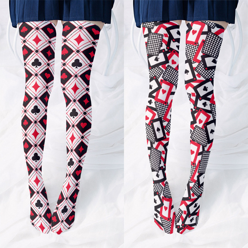 3D Personalized Socks Dollar Element Printing European and American Style Street Trendy Matchinging Stockings Creative Casual Over-The-Knee Socks