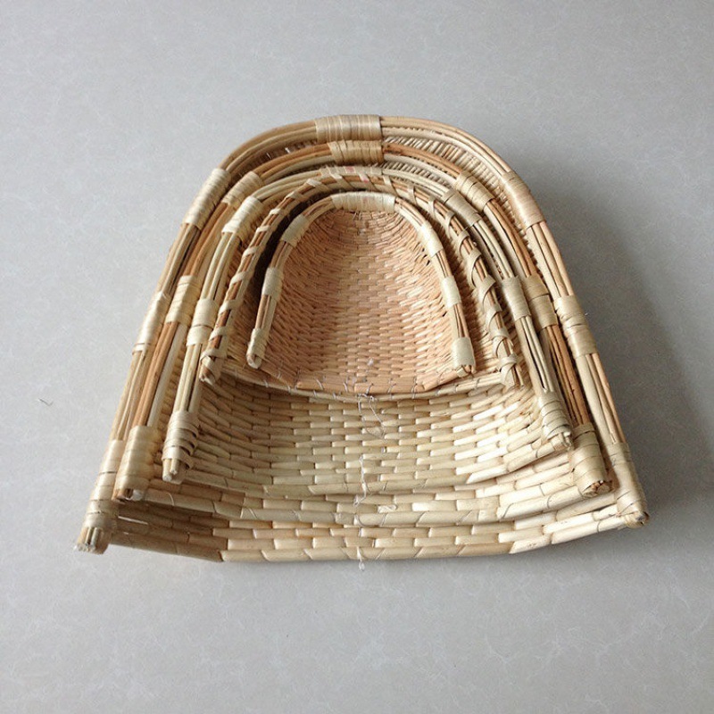 wicker weave Dustpan Rattan Bread basket household Colander Tray hotel Serving Dish Small basket