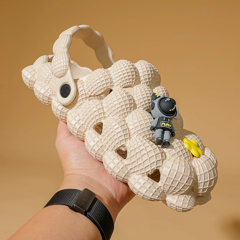 Детская обувь с дырками, мужская и женская летняя пляжная обувь с текстурой личи, пляжная обувь Bubble Baotou, Повседневная Домашняя одежда на открытом воздухе, сандалии