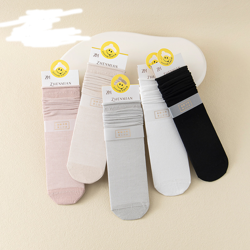 Customized Women's Pile Socks Pure Color Versatile Fashion Trendy Spring and Summer Casual Women's Socks for Daily Wear Comfortable and Beautiful Legs Customized Women's Pile Socks Pure Color Versatile Fashion Trendy Spring and Summer Casual Women's Socks for Daily Wear Comfortable and Beautiful Legs