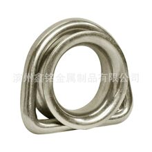 不锈钢带套环D环 顶丝套筒 箱包编织带连接环  跨境厂家批发