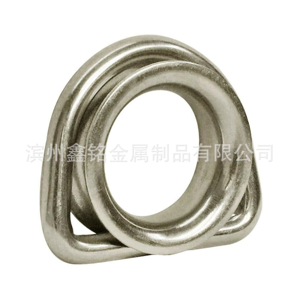 不锈钢带套环D环 顶丝套筒 箱包编织带连接环  跨境厂家批发