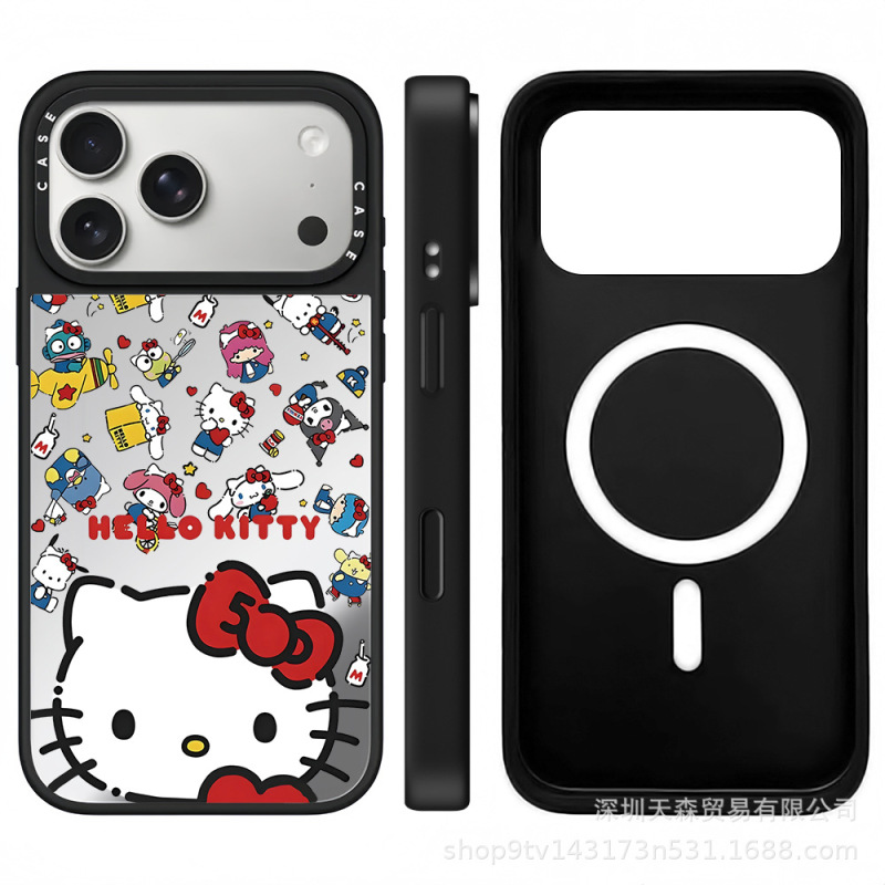 CASE联名老花KT猫苹果17ProMax手机壳iPhone16PLUS防摔14保护套13|undefined