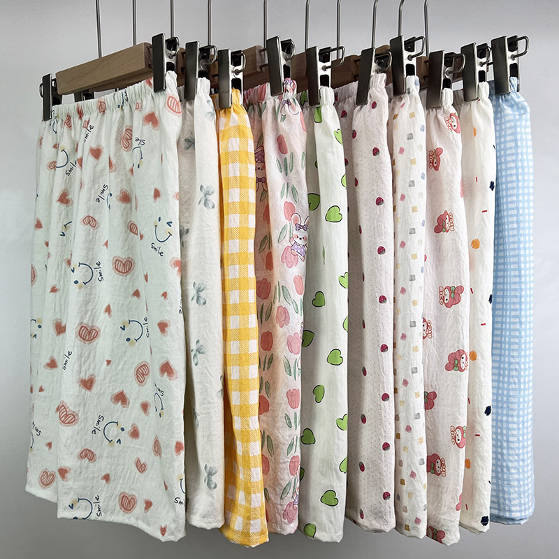 2026 New Women's Summer Sleep Shorts Cloud Cotton Home Shorts Thin Loose Cartoon Style Casual Shorts
