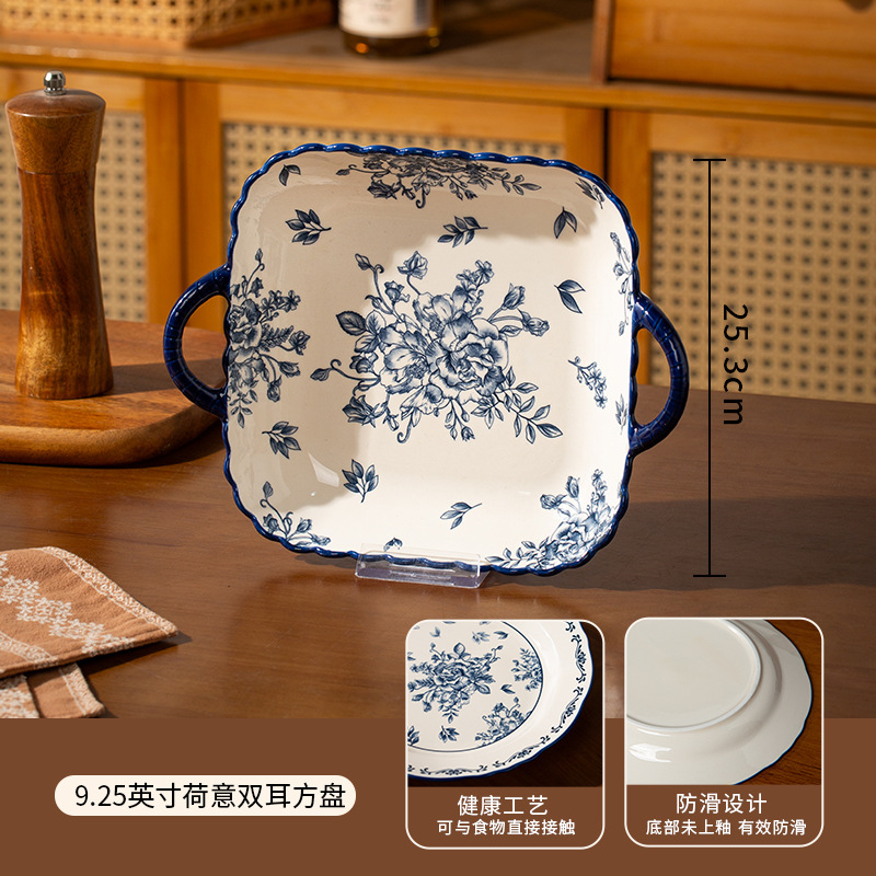 Landi belleza personalizada platos de cerámica platos de alta belleza platos de orejas pequeños platos frescos platos caseros image 14