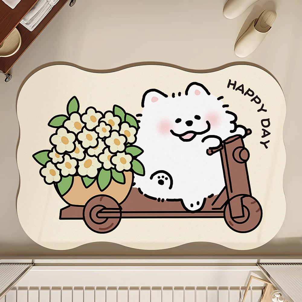 Alfombrilla de baño de dibujos animados Alfombrilla antideslizante de barro de diatomeas Alfombrilla de entrada de baño Alfombrilla de baño Alfombra de secado rápido