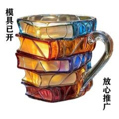国境を越えた新しい人気Painted Book Mugカラーブックカップマグカップコーヒーカップ