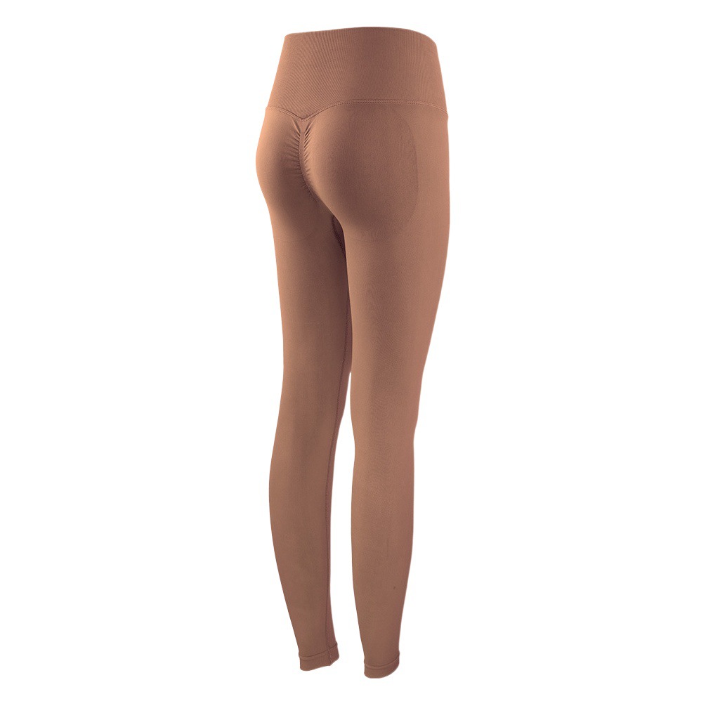Mocha melocotón pantalones nuevo lycra alta cintura yoga Pantalones de mujer apretado nude fitness pantalones transpirable yoga deportes Pantalones