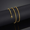 Fashionable chain stainless steel, box, necklace suitable for men and women, base pendant, wholesale, simple and elegant design