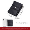 Universal wallet, retro leather bag with zipper, anti-theft, genuine leather