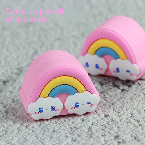 Korean-style cute creative pencil sharpener, adorable shape, student silicone high-quality pencil sharpener, gift