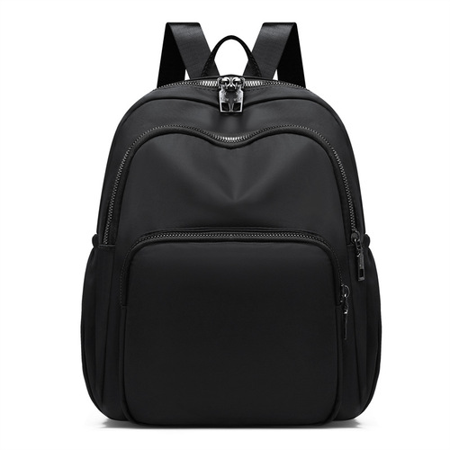 Casual minimalist daily travel backpack for women, lightweight and easy to carry, large capacity fashionable mom bag, waterproof nylon fabric bag