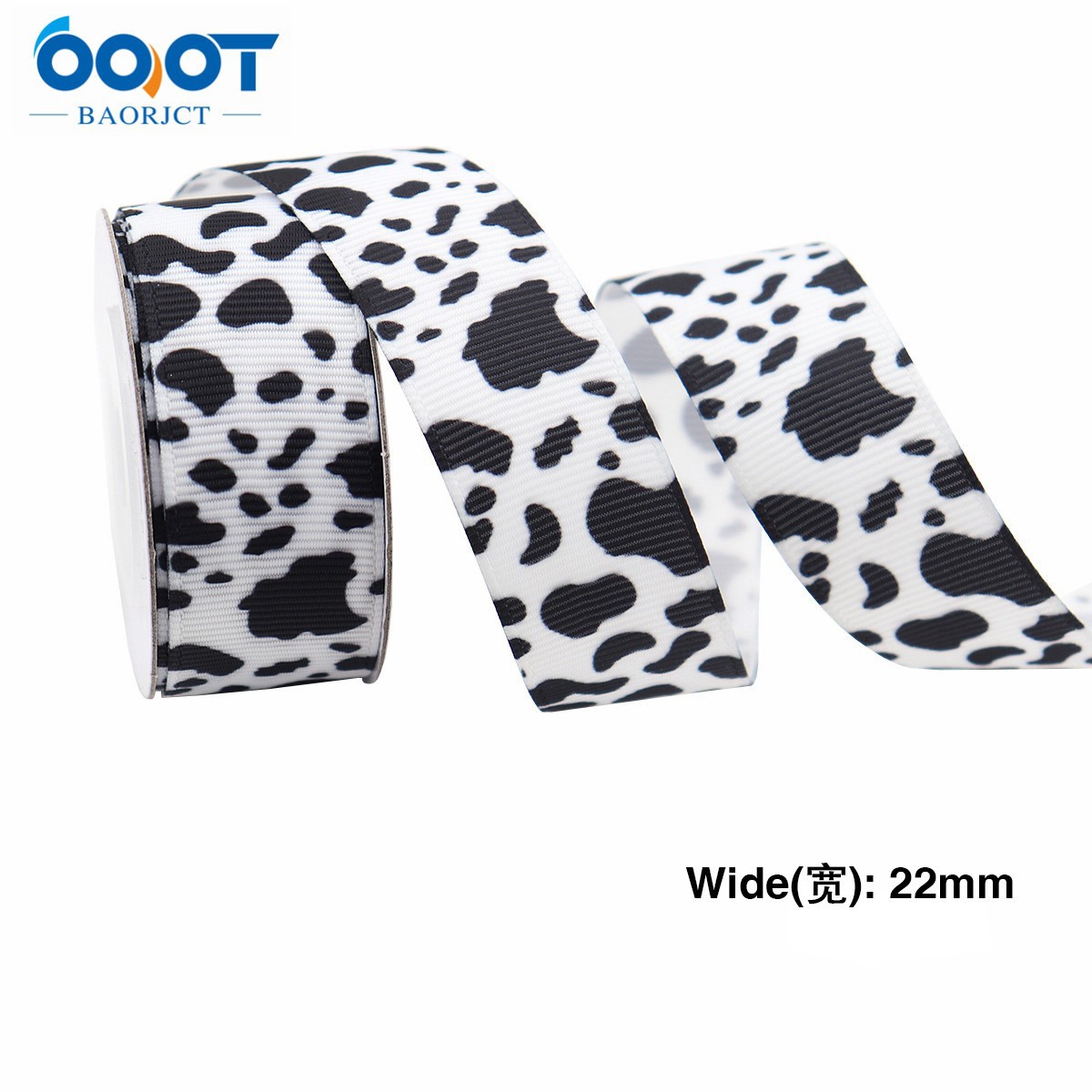 Cinta con patrón de leche cinta acanalada de transferencia de calor corona hecha a mano caja de regalo embalaje decoración de fiesta de granja cinta