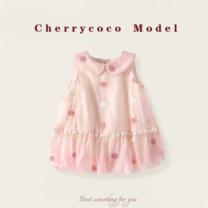 CHERRYCOCO Милое летнее платье без рукавов для девочек юбка на девочку стиль «принцесса»