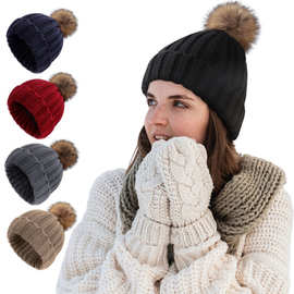 欧美冬季女士按扣可拆卸保暖针织帽单层男士休闲毛线帽可定内里