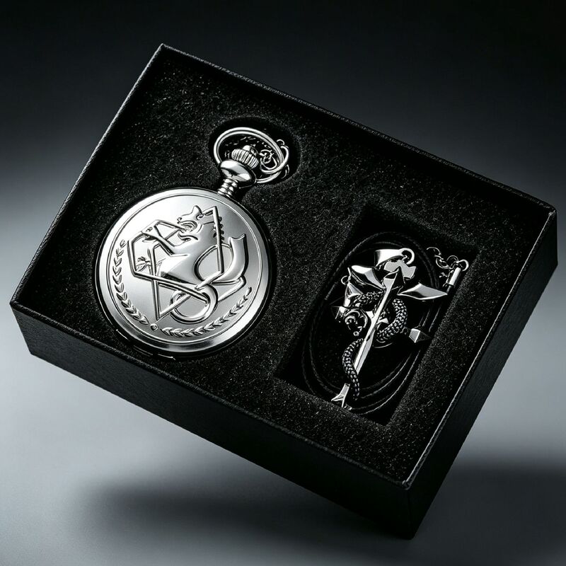 Fullmetal Alchemist Pocket Watch Gift Box with Leather Cord Necklace Set Quartz Vintage Pocket Watch Foreign Trade Amazon Bestseller Fullmetal Alchemist Pocket Watch Gift Box with Leather Cord Necklace Set Quartz Vintage Pocket Watch Foreign Trade Amazon Bestseller