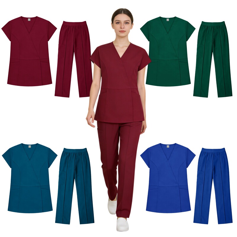 Cross-Border Hot-Selling Medical Beauty and Wellness Center Scrubs, Spa Spa Postpartum Center Work Uniforms, Casual V-Neck Nurse Uniforms Cross-Border Hot-Selling Medical Beauty and Wellness Center Scrubs, Spa Spa Postpartum Center Work Uniforms, Casual V-Neck Nurse Uniforms