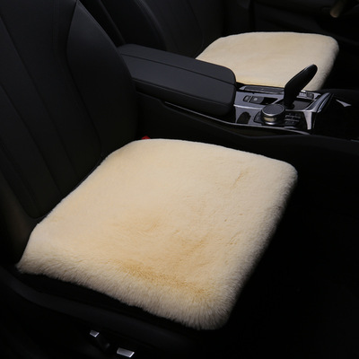 Car cushion winter Plush Rabbit's hair winter keep warm thickening wool monolithic Square pad backrest Three-piece Suite Cushion cover