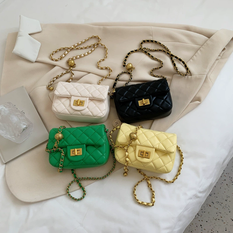 (Cross-border trading), small shoulder bag with diamond pattern, Chanel style, chain bag