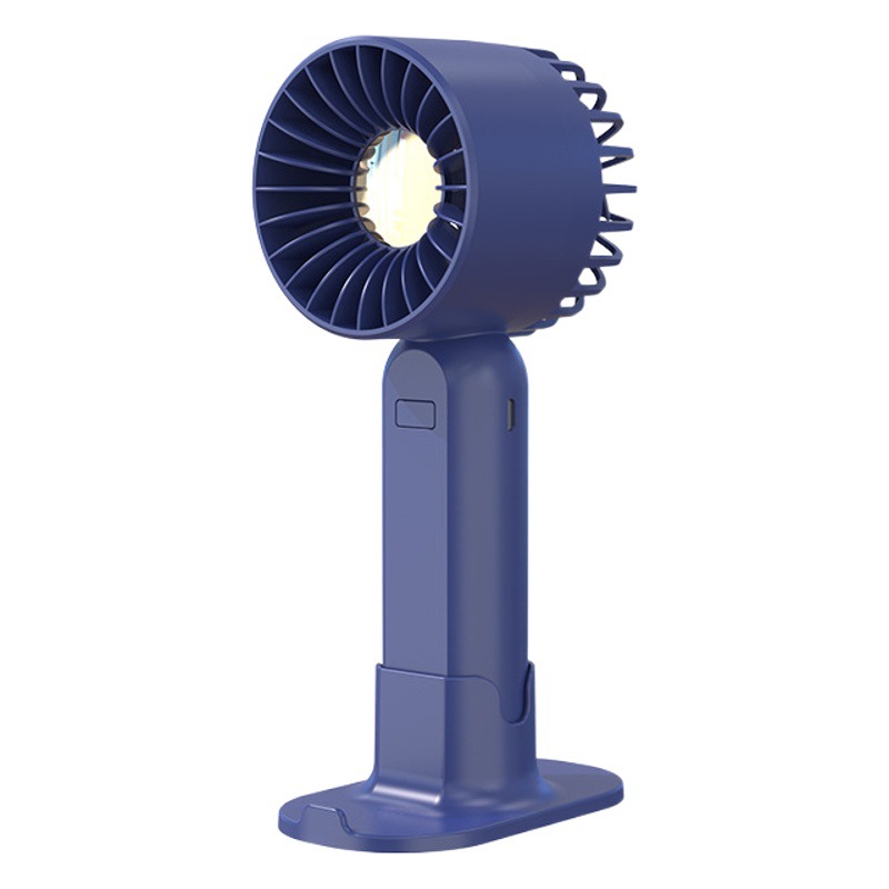 Ballena azul Xi nueva turbina de mano pequeño ventilador USB recargable ventilador de escritorio dormitorio ventilador regalo al por mayor