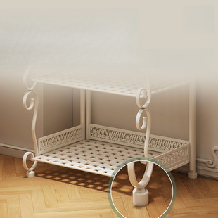 Creative Storage Rack Floor-Standing Bookshelf Scandinavian Accessible Luxury Storage Storage Rack Living Room Bedroom Bathroom Iron Art Polymer Seal