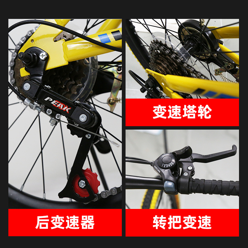 Bicicletas de estudiantes personalizadas para niños mayores, niños, bicicleta de montaña de velocidad variable, niños y niñas, vehículos de carretera de amortiguación de doble cilindro