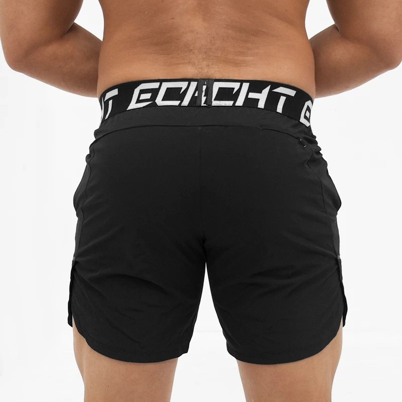 Men's Stretch Workout Shorts, Flexible Gym Training Shorts For Muscle Fit, Quick-Dry Athletic Shorts_viptrois.com