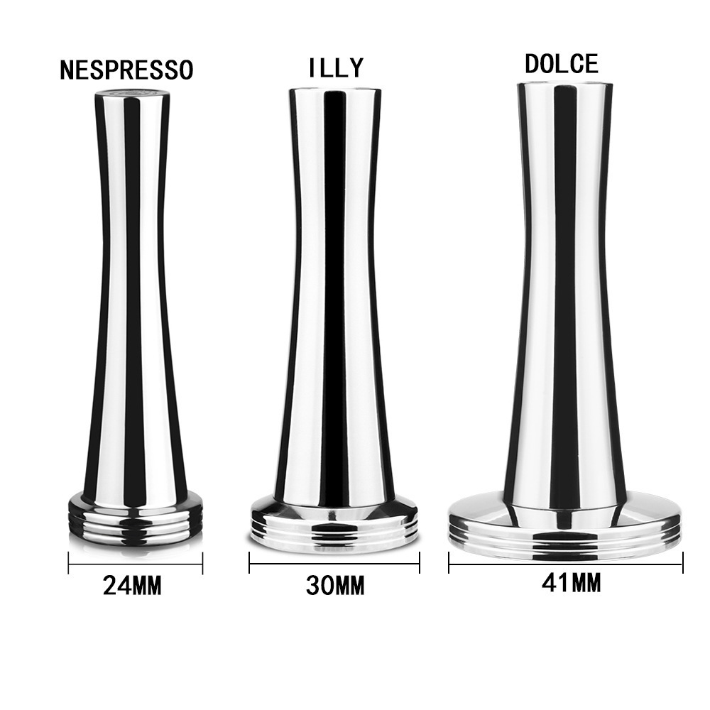 Solid Stainless Steel Coffee Powder Press for Nespresso Illy Coffee Capsules