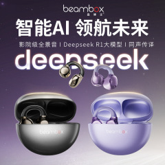 Beambox 会議用ヘッドセット スマート AI 録音 説明 同時翻訳 Bluetooth ワイヤレス ヘッドセット イヤークリップ ノイズリダクション