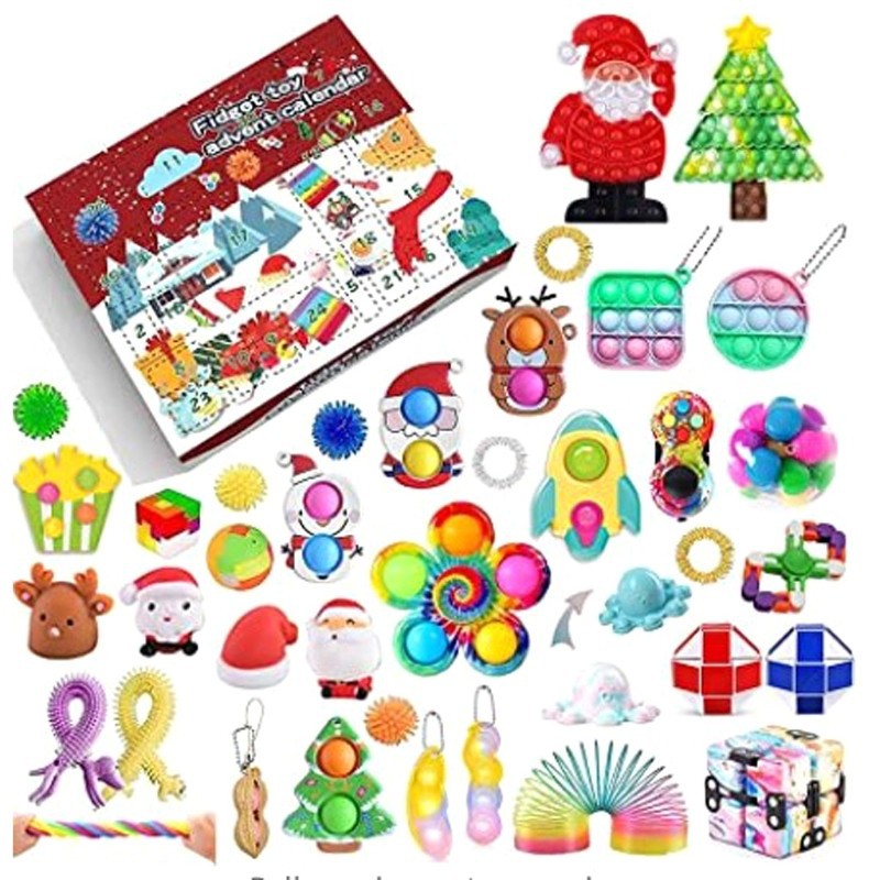 Árbol de Navidad + hombre viejo rojo (014 caja de color)