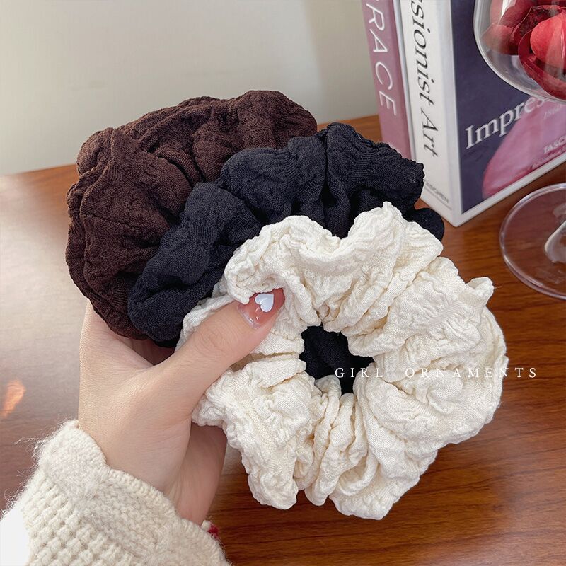 Vintage French-Style Scrunchie for Women, Suitable for Bun or Ponytail Hairstyles, Simple and Elegant Hair Tie, New Spring 2026 Model