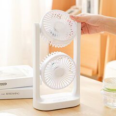 新型扇風機、多機能扇風機、家庭用静音二層式2in1、ハイパワー、学生寮用USB扇風機