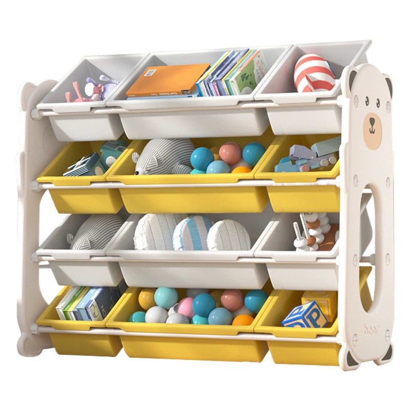 Детская полка для хранения игрушек Детский сад Стеллаж для детских картин книжная полка отделочная коробка многослойная полка для хранения шкафчик