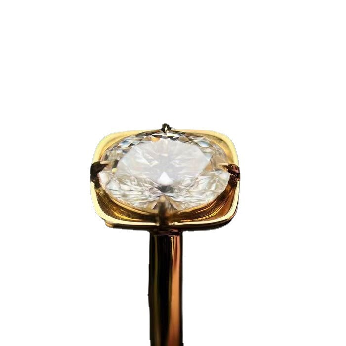 2024 새로운 달콤한 스타일 타원형 지르콘 반지 기질 유럽과 미국의 다목적 개방 조절 링 쥬얼리