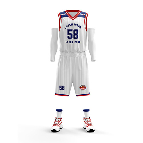Professional DIY Basic Basketball Jersey Set with Full-Body Printing for Team and Class Training