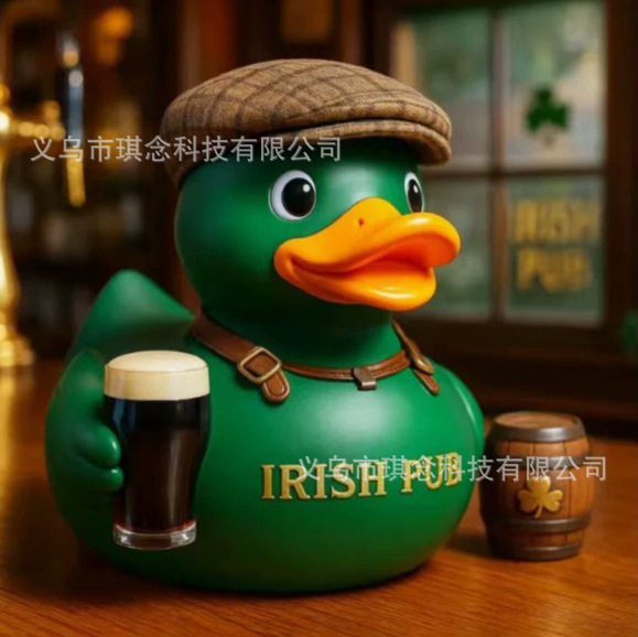 Cross-border new Irish Pub Duck Irish Pub Duck resin decoration…