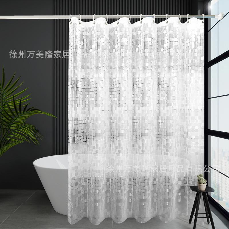 バスカーテン現物カラー3d PEVA防水防かび厚手浴室トイレ入浴遮断カーテンクロスボーダー|undefined
