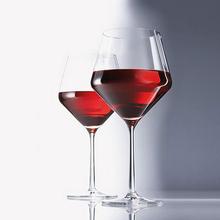 德国进口水晶个性菱形红酒杯高脚杯家用大号红白葡萄酒杯香槟杯子