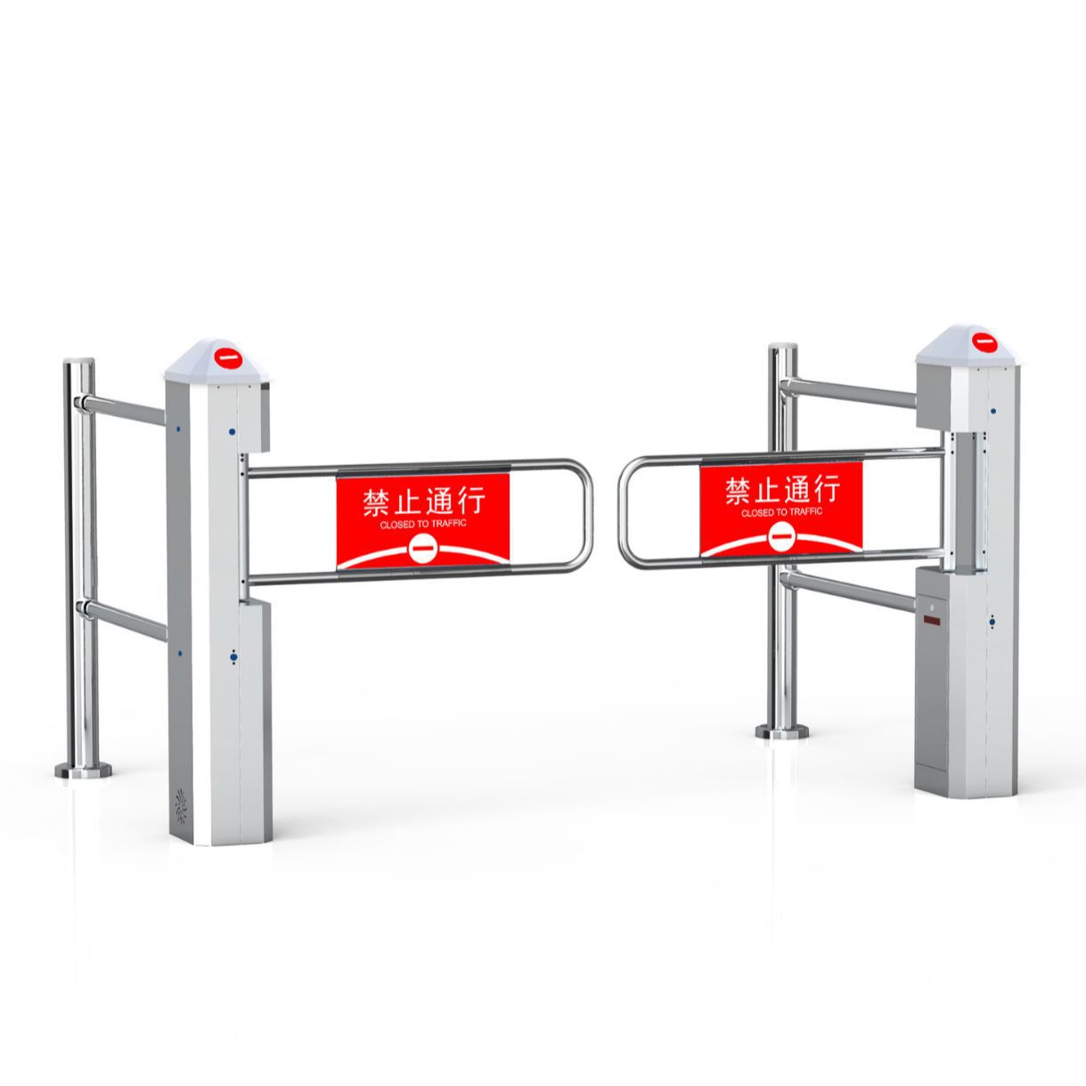 超市进出感应门 厂家供应自动感应超市摆闸门 商场不锈钢进出门