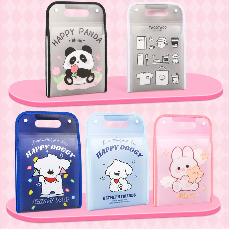 Handheld organ, cartoon multilayer card holder, capacious organizer bag, folder, classification
