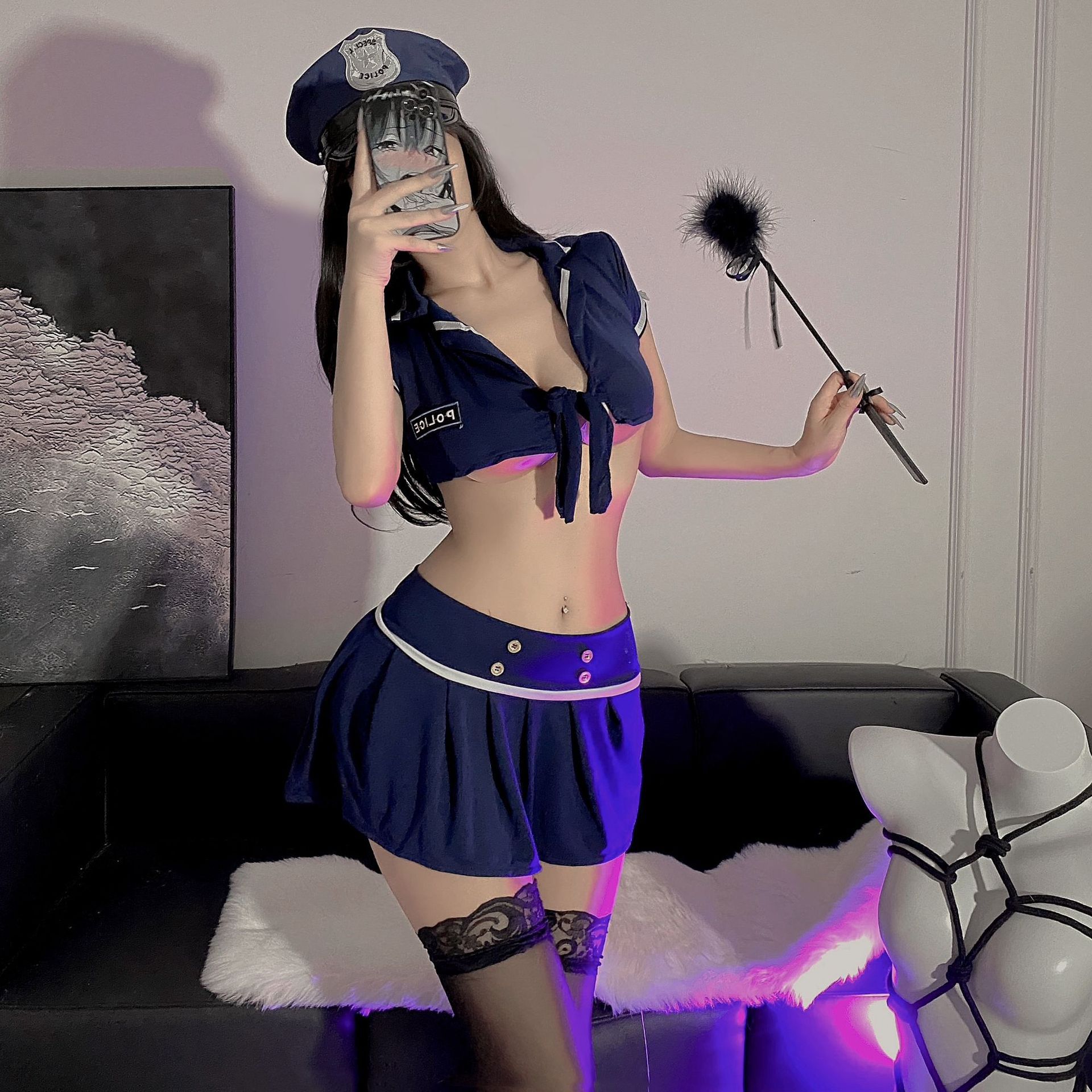 Sexy Lingerie, Female Temptation, Stewardess Sailor Outfit, Flirting Secretary, Hot and Passionate Uniform Suit, Pure Lusty Woman