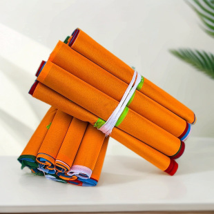 Xizang Five-Color Cotton Prayer Flags Without Words, Ethnic Style Decorative Supplies, 7.1m Pieces, 20-Sided Five-Color Flags