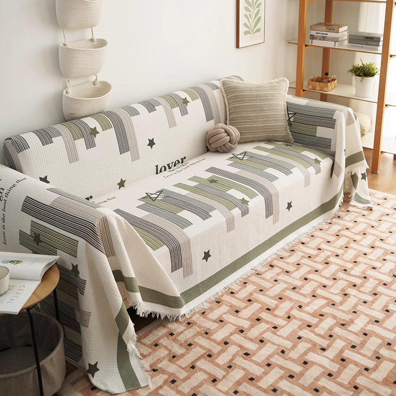 Cubierta de la toalla del sofá Wolfge Lazy, cubierta de la toalla del sofá, todo incluido, universal de cuatro estaciones, cubierta de la manta del sofá universal, antideslizante y anti-rasguño