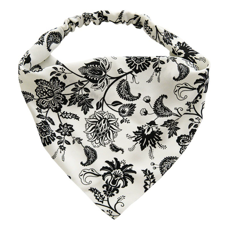 Трансграничная новая Ретро сумка Джокер на голову треугольный шарф Женская мода шифоновая ткань эластичная бандана аксессуары для головы