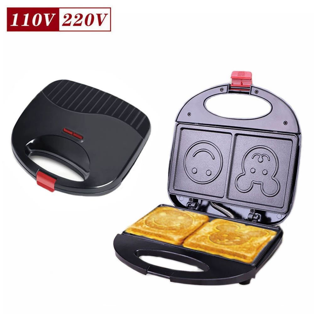 110В семейная американская сэндвич-машина Smile Cartoon Cartoon Pattern_bulk_ breakfast machine biscuity machine