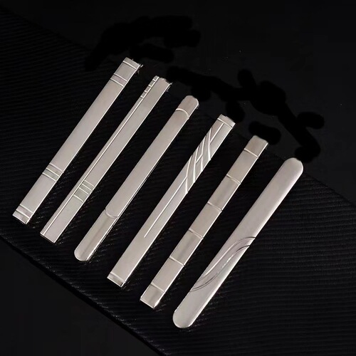 Men's formal business casual geometric frosted tie clip simple fashionable personalized tie clip tie holder