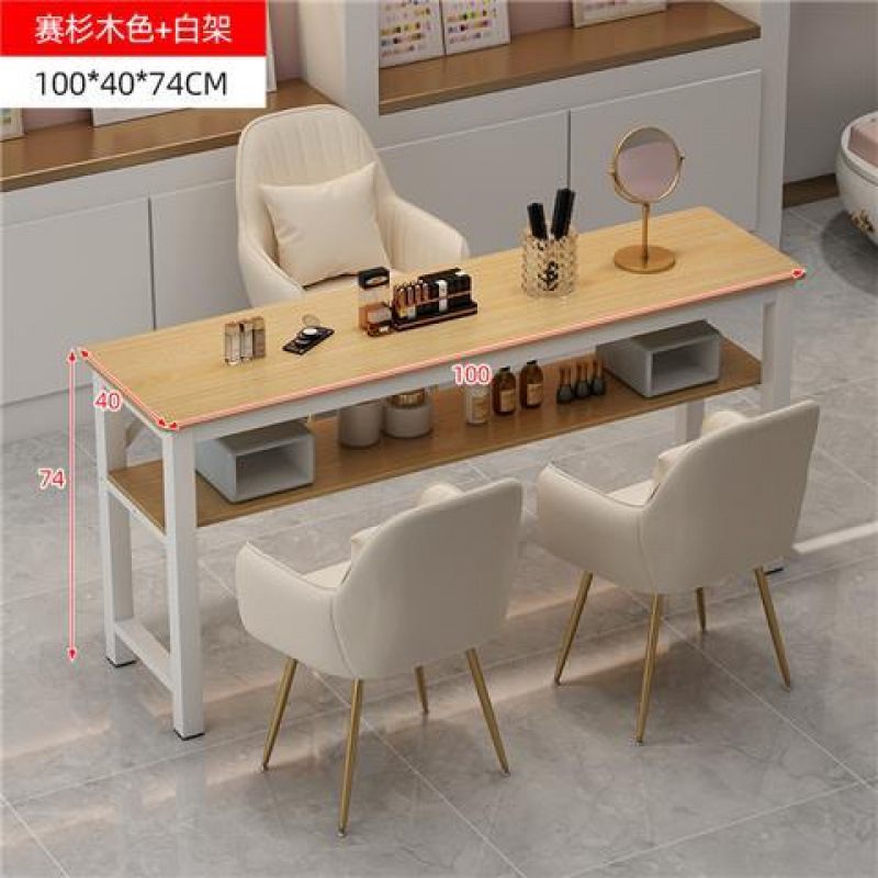 网红美甲桌经济型美甲店桌子椅子套装日式轻奢单人双人美甲台|undefined