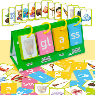 Cross-Border New 81 Self-Created Desktop Educational Cards with English Word Combinations and Pictures Combined with Kidsren's Enlightenment Teaching and Playing Cards